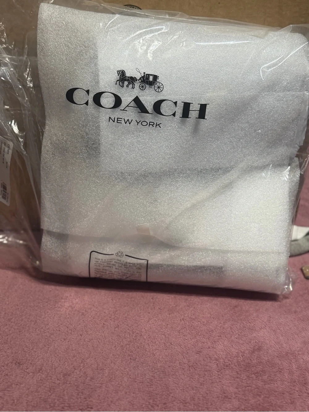 Coach Tabby shoulder bag in denim blue with crystal accents